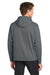 Sport-Tek F244 Mens Sport-Wick Moisture Wicking Fleece Hooded Sweatshirt Hoodie w/ Pouch Pocket Dark Smoke Grey Model Back