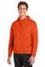 Sport-Tek F244 Mens Sport-Wick Moisture Wicking Fleece Hooded Sweatshirt Hoodie w/ Pouch Pocket Deep Orange Model Front