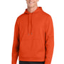Sport-Tek Mens Sport-Wick Moisture Wicking Fleece Hooded Sweatshirt Hoodie w/ Pouch Pocket - Deep Orange