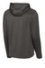 Sport-Tek F244 Mens Sport-Wick Moisture Wicking Fleece Hooded Sweatshirt Hoodie w/ Pouch Pocket Iron Grey Flat Back