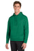 Sport-Tek F244 Mens Sport-Wick Moisture Wicking Fleece Hooded Sweatshirt Hoodie w/ Pouch Pocket Kelly Green Model Front