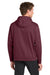 Sport-Tek F244 Mens Sport-Wick Moisture Wicking Fleece Hooded Sweatshirt Hoodie w/ Pouch Pocket Maroon Model Back