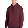 Sport-Tek Mens Sport-Wick Moisture Wicking Fleece Hooded Sweatshirt Hoodie w/ Pouch Pocket - Maroon