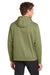 Sport-Tek F244 Mens Sport-Wick Moisture Wicking Fleece Hooded Sweatshirt Hoodie w/ Pouch Pocket Olive Drab Green Model Back