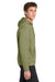 Sport-Tek F244 Mens Sport-Wick Moisture Wicking Fleece Hooded Sweatshirt Hoodie w/ Pouch Pocket Olive Drab Green Model Side