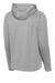 Sport-Tek F244 Mens Sport-Wick Moisture Wicking Fleece Hooded Sweatshirt Hoodie w/ Pouch Pocket Silver Grey Flat Back