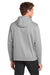 Sport-Tek F244 Mens Sport-Wick Moisture Wicking Fleece Hooded Sweatshirt Hoodie w/ Pouch Pocket Silver Grey Model Back