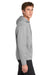 Sport-Tek F244 Mens Sport-Wick Moisture Wicking Fleece Hooded Sweatshirt Hoodie w/ Pouch Pocket Silver Grey Model Side