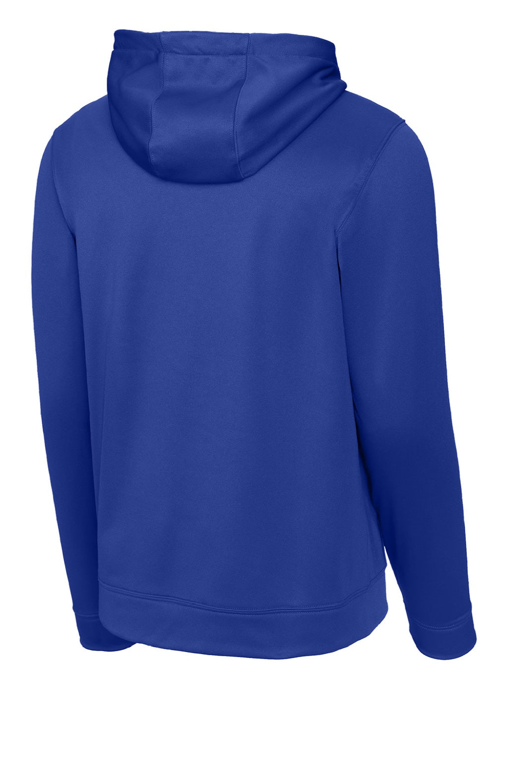 Sport-Tek F244 Mens Sport-Wick Moisture Wicking Fleece Hooded Sweatshirt Hoodie w/ Pouch Pocket True Royal Blue Flat Back
