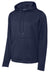 Sport-Tek F244 Mens Sport-Wick Moisture Wicking Fleece Hooded Sweatshirt Hoodie w/ Pouch Pocket Navy Blue Flat Front