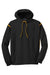 Sport-Tek F246 Mens Tech Moisture Wicking Fleece Hooded Sweatshirt Hoodie w/ Pouch Pocket Black/Gold Flat Front
