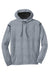 Sport-Tek F246 Mens Tech Moisture Wicking Fleece Hooded Sweatshirt Hoodie w/ Pouch Pocket Heather Grey/Black Flat Front