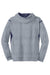 Sport-Tek F246 Mens Tech Moisture Wicking Fleece Hooded Sweatshirt Hoodie w/ Pouch Pocket Heather Grey/True Navy Blue Flat Back