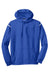 Sport-Tek F246 Mens Tech Moisture Wicking Fleece Hooded Sweatshirt Hoodie w/ Pouch Pocket True Royal Blue/White Flat Front