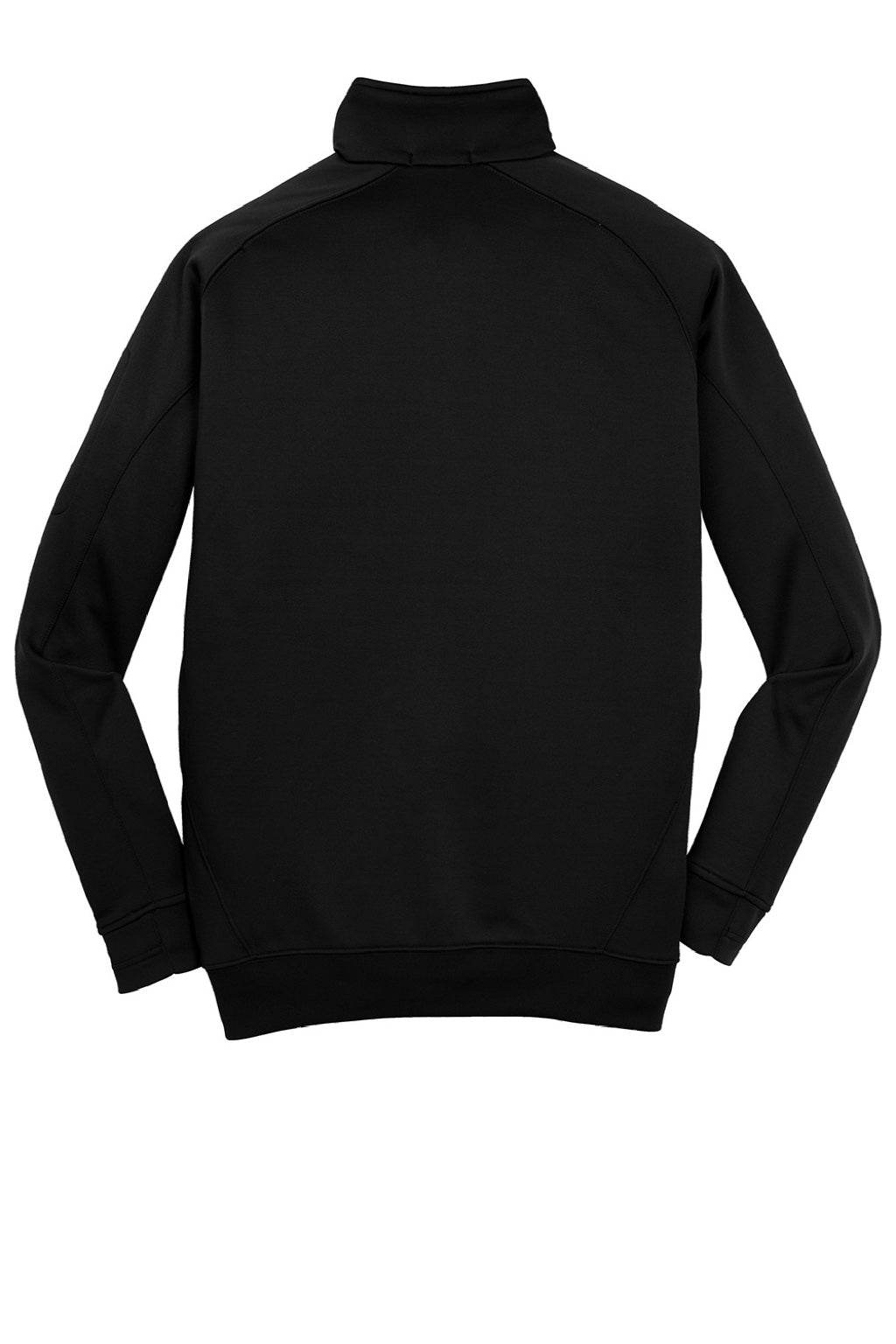Sport-Tek F247 Mens Tech Moisture Wicking Fleece 1/4 Zip Sweatshirt w/ Pocket Black Flat Back