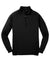 Sport-Tek F247 Mens Tech Moisture Wicking Fleece 1/4 Zip Sweatshirt w/ Pocket Black Flat Front