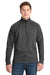 Sport-Tek F247 Mens Tech Moisture Wicking Fleece 1/4 Zip Sweatshirt w/ Pocket Heather Graphite Grey Model Front
