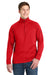 Sport-Tek F247 Mens Tech Moisture Wicking Fleece 1/4 Zip Sweatshirt w/ Pocket True Red Model Front
