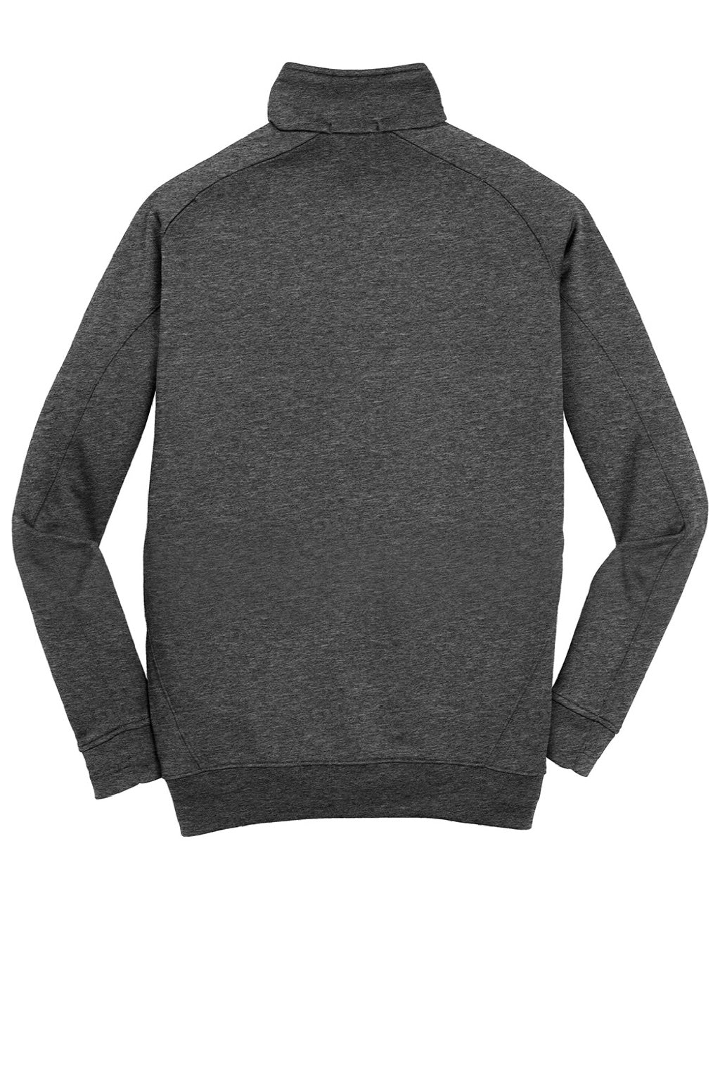 Sport-Tek F247 Mens Tech Moisture Wicking Fleece 1/4 Zip Sweatshirt w/ Pocket Heather Graphite Grey Flat Back