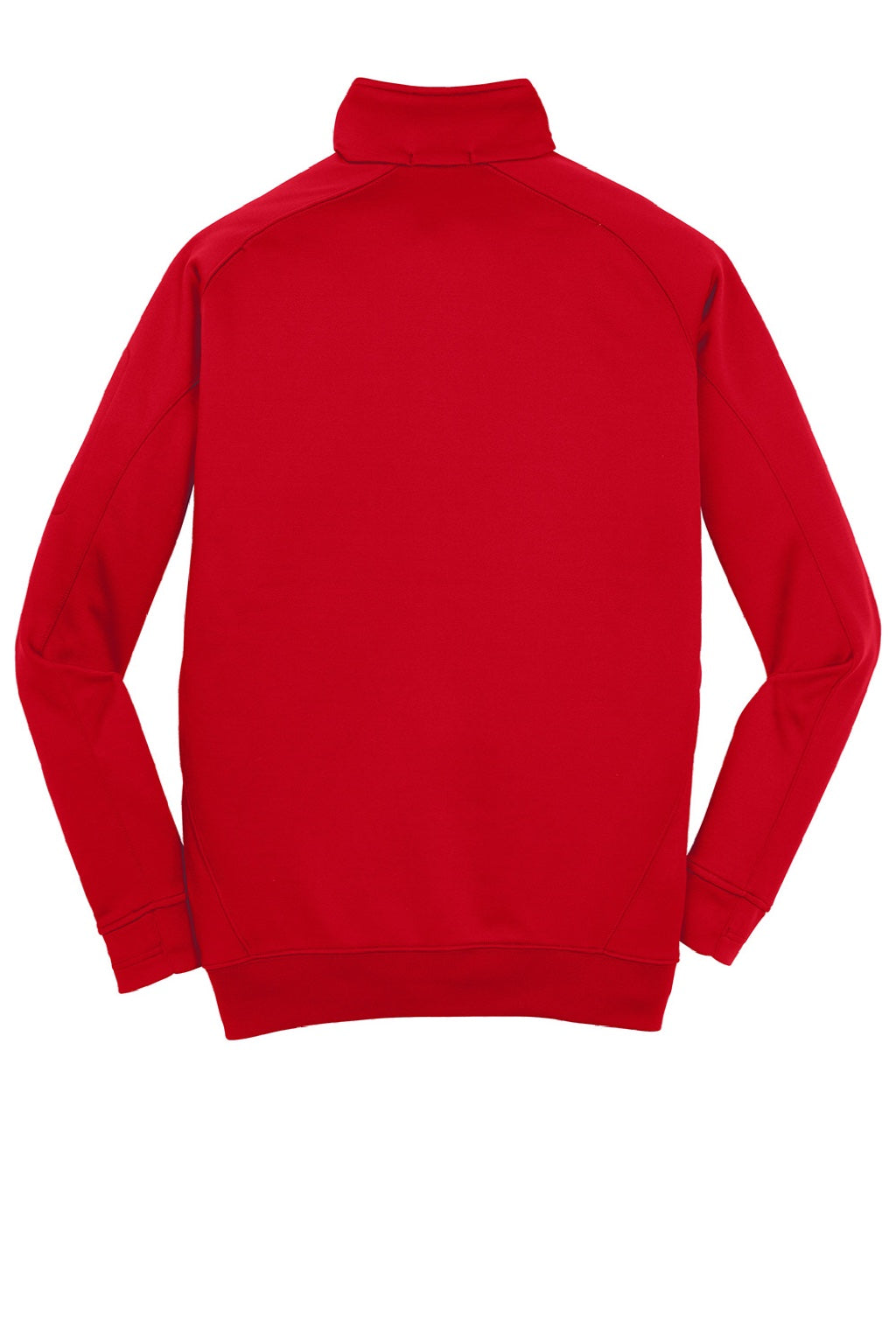 Sport-Tek F247 Mens Tech Moisture Wicking Fleece 1/4 Zip Sweatshirt w/ Pocket True Red Flat Back