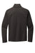 Port Authority F248 Mens Diamond Fleece 1/4 Zip Sweatshirt Heather Dark Charcoal Grey Flat Back