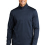 Port Authority Mens Diamond Fleece 1/4 Zip Sweatshirt - Heather Dress Blue Navy - Closeout