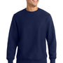 Sport-Tek Mens Fleece Crewneck Sweatshirt - True Navy Blue