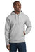 Sport-Tek F281 Mens Fleece Hooded Sweatshirt Hoodie w/ Pouch Pocket Heather Grey Model Front