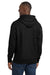 Sport-Tek F281 Mens Fleece Hooded Sweatshirt Hoodie w/ Pouch Pocket Black Model Back