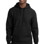 Sport-Tek Mens Fleece Hooded Sweatshirt Hoodie w/ Pouch Pocket - Black