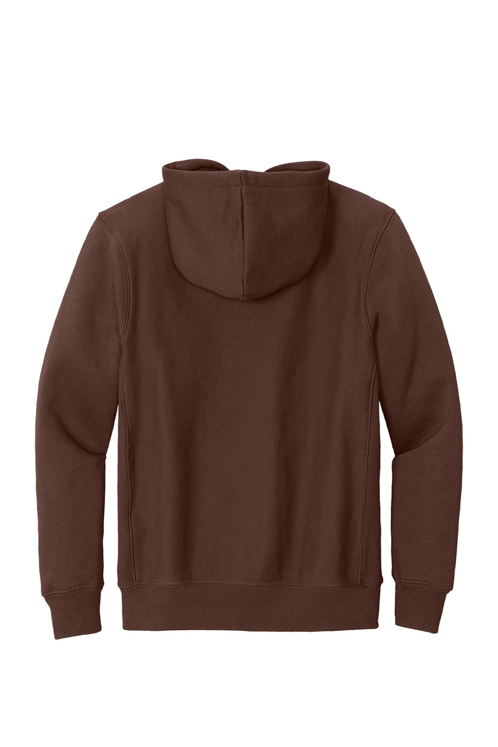 Sport-Tek F281 Mens Fleece Hooded Sweatshirt Hoodie w/ Pouch Pocket Brown Flat Back