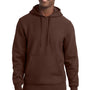 Sport-Tek Mens Fleece Hooded Sweatshirt Hoodie w/ Pouch Pocket - Brown