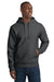 Sport-Tek F281 Mens Fleece Hooded Sweatshirt Hoodie w/ Pouch Pocket Heather Graphite Grey Model Front
