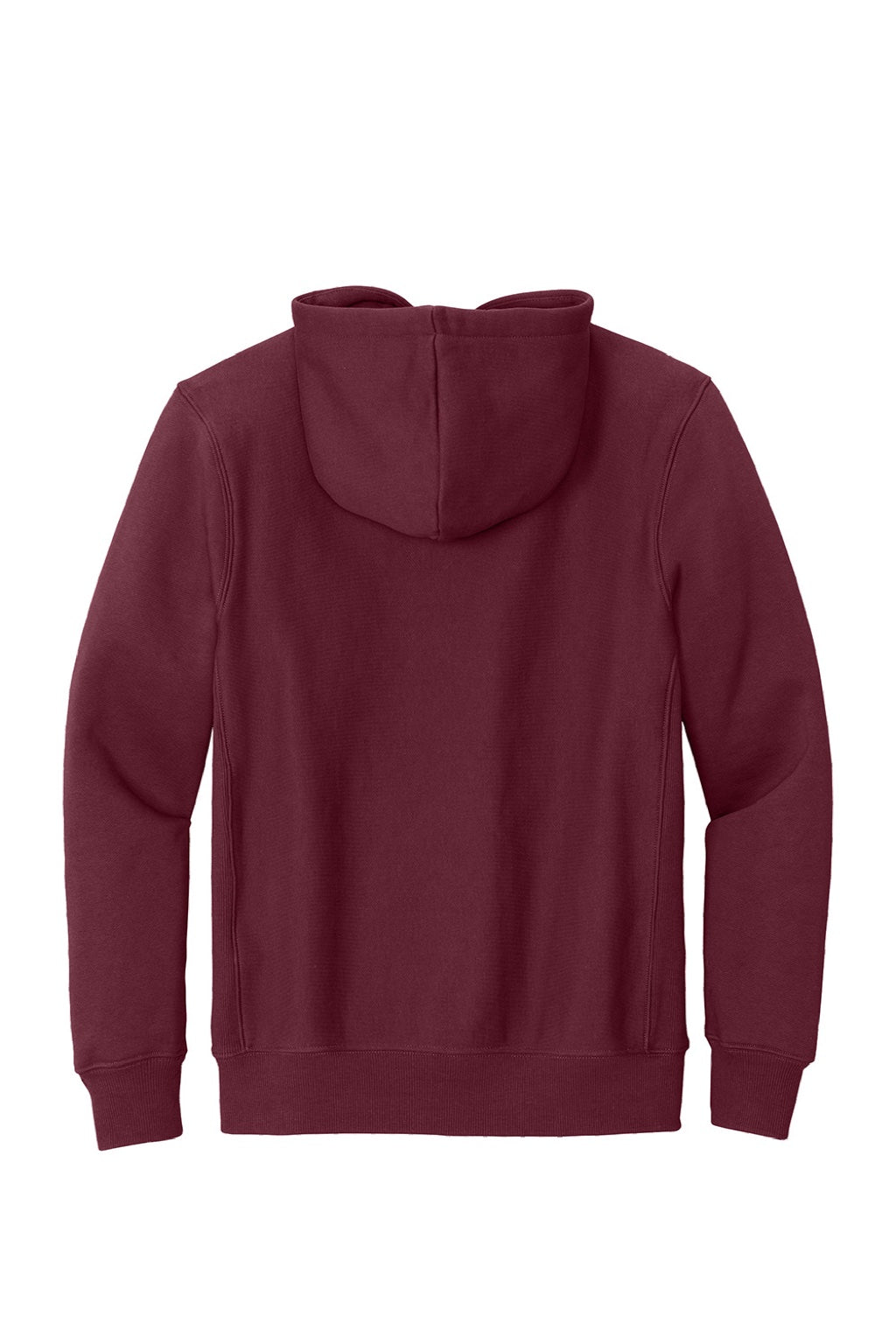 Sport-Tek F281 Mens Fleece Hooded Sweatshirt Hoodie w/ Pouch Pocket Maroon Flat Back