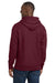 Sport-Tek F281 Mens Fleece Hooded Sweatshirt Hoodie w/ Pouch Pocket Maroon Model Back
