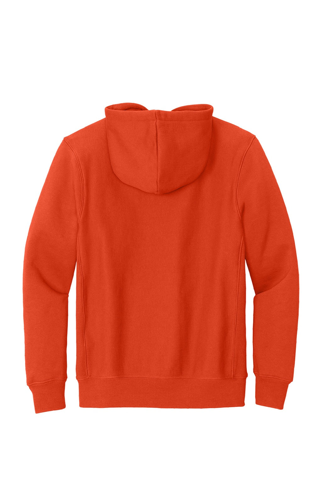 Sport-Tek F281 Mens Fleece Hooded Sweatshirt Hoodie w/ Pouch Pocket Orange Flat Back