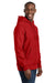 Sport-Tek F281 Mens Fleece Hooded Sweatshirt Hoodie w/ Pouch Pocket Red Model Side