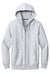 Sport-Tek F282 Mens Fleece Full Zip Hooded Sweatshirt Hoodie w/ Pockets Heather Grey Flat Front