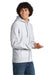Sport-Tek F282 Mens Fleece Full Zip Hooded Sweatshirt Hoodie w/ Pockets Heather Grey Model Side