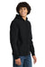 Sport-Tek F282 Mens Fleece Full Zip Hooded Sweatshirt Hoodie w/ Pockets Black Model Side