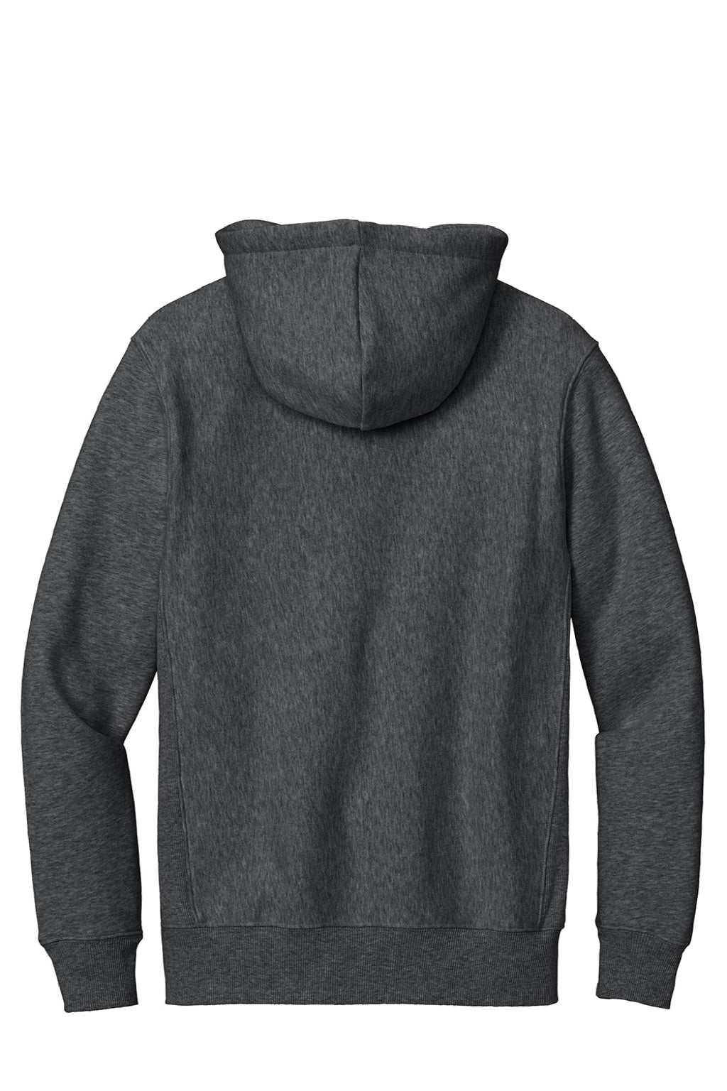 Sport-Tek F282 Mens Fleece Full Zip Hooded Sweatshirt Hoodie w/ Pockets Heather Graphite Grey Flat Back