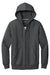 Sport-Tek F282 Mens Fleece Full Zip Hooded Sweatshirt Hoodie w/ Pockets Heather Graphite Grey Flat Front