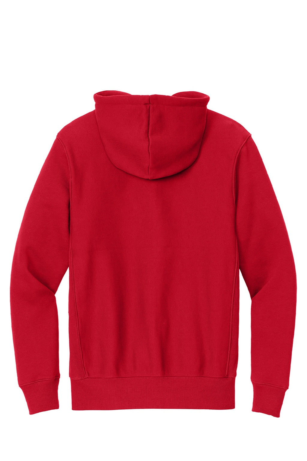 Sport-Tek F282 Mens Fleece Full Zip Hooded Sweatshirt Hoodie w/ Pockets Red Flat Back