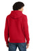 Sport-Tek F282 Mens Fleece Full Zip Hooded Sweatshirt Hoodie w/ Pockets Red Model Back