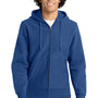 Sport-Tek Mens Fleece Full Zip Hooded Sweatshirt Hoodie w/ Pockets - Royal Blue