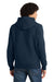 Sport-Tek F282 Mens Fleece Full Zip Hooded Sweatshirt Hoodie w/ Pockets True Navy Blue Model Back