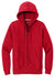 Sport-Tek F282 Mens Fleece Full Zip Hooded Sweatshirt Hoodie w/ Pockets Red Flat Front