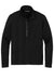 Port Authority F426 Mens Arc Pill Resistant Sweater Fleece 1/4 Zip Jacket Deep Black Flat Front