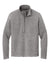 Port Authority F426 Mens Arc Pill Resistant Sweater Fleece 1/4 Zip Jacket Heather Deep Smoke Grey Flat Front