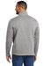 Port Authority F426 Mens Arc Pill Resistant Sweater Fleece 1/4 Zip Jacket Heather Deep Smoke Grey Model Back